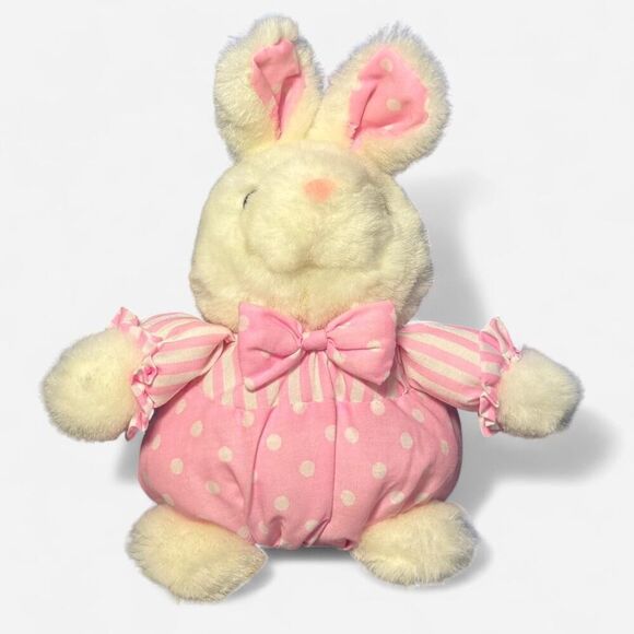 Small Vintage Pink Bunny Rabbit Stuffed Animal - Picture 2 of 7